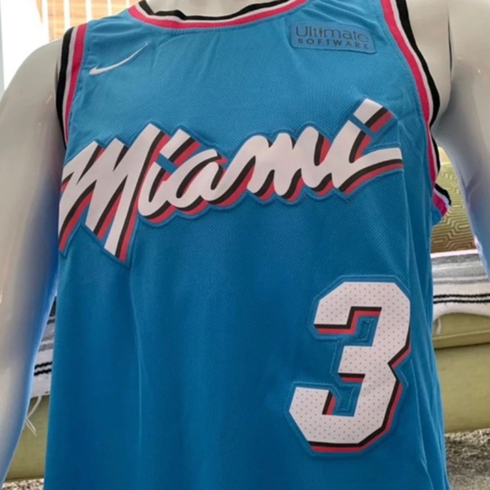 Dwayne Wade Blue Miami Heat City 2019 Jersey